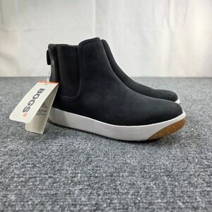 BOGS Kicker Chelsea LEA‎ Waterproof Leather Ankle Boot Black Women's 7.5